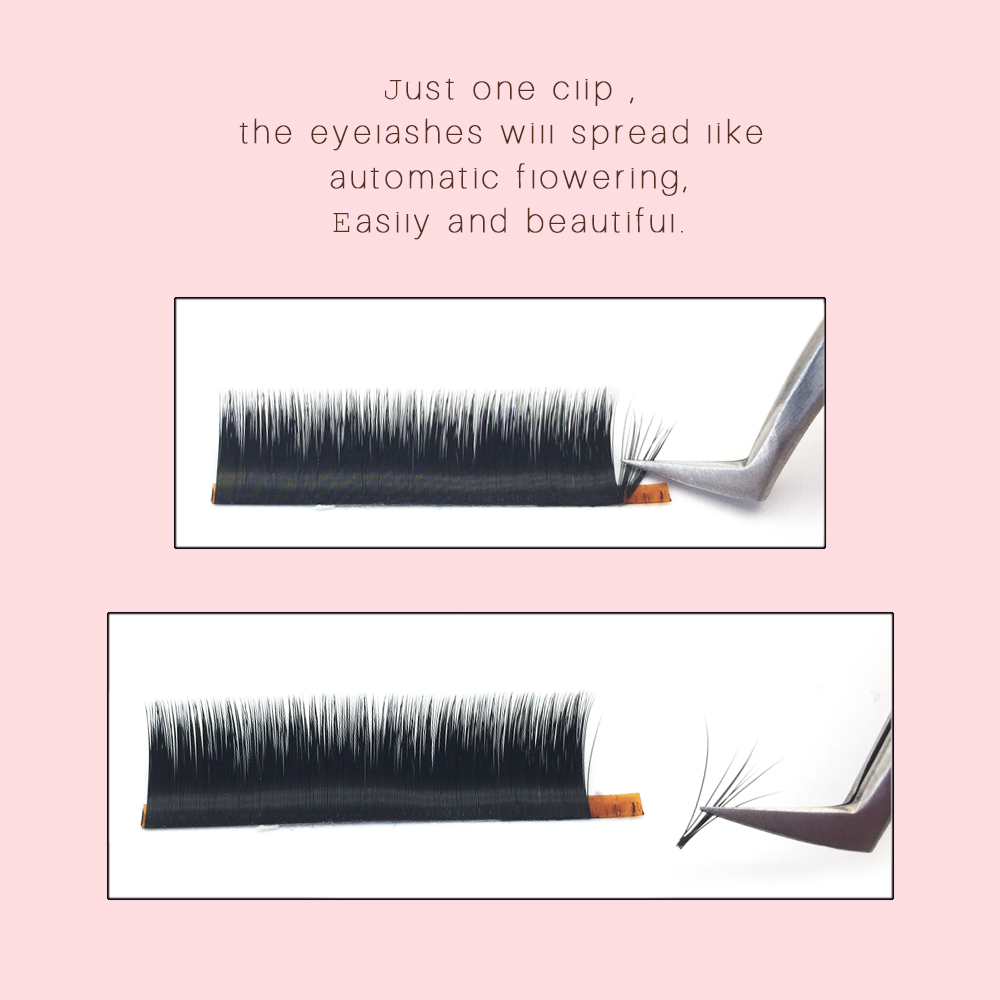 Automatic blooming individual lash extension 